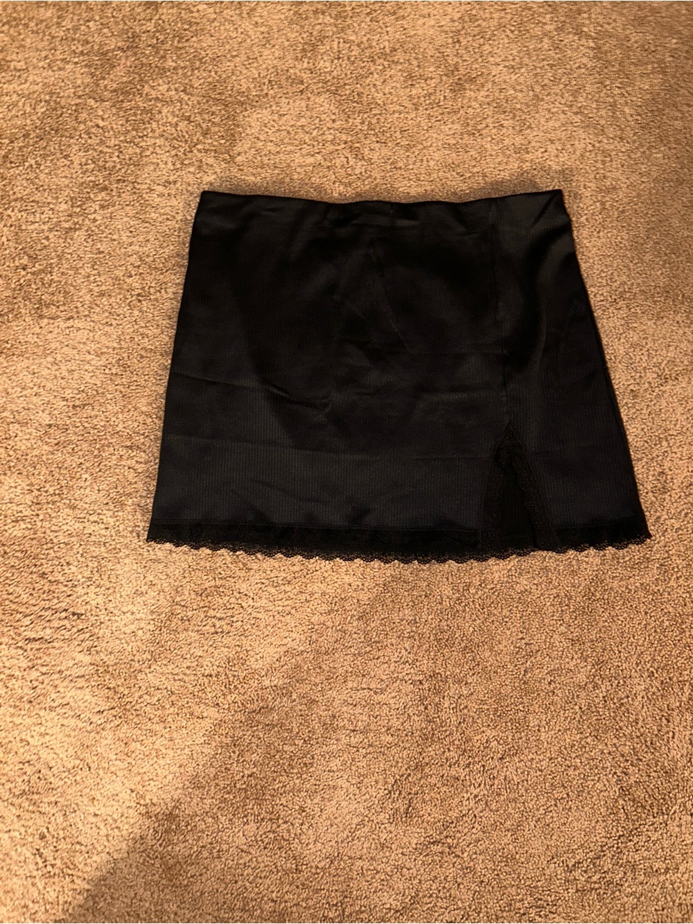 H&M Black Mini Skirt with Lace Trim